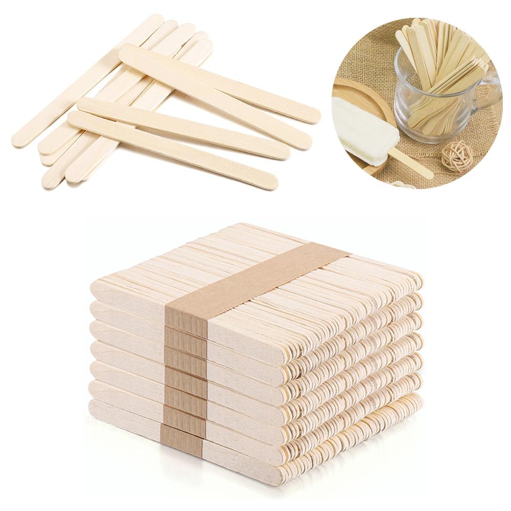 50-150Pcs Wooden Stirring Stick For Epoxy Resin Mold Popsicle Ice Cream Sticks Jewelry Making Handmade Craft Tools Supplies