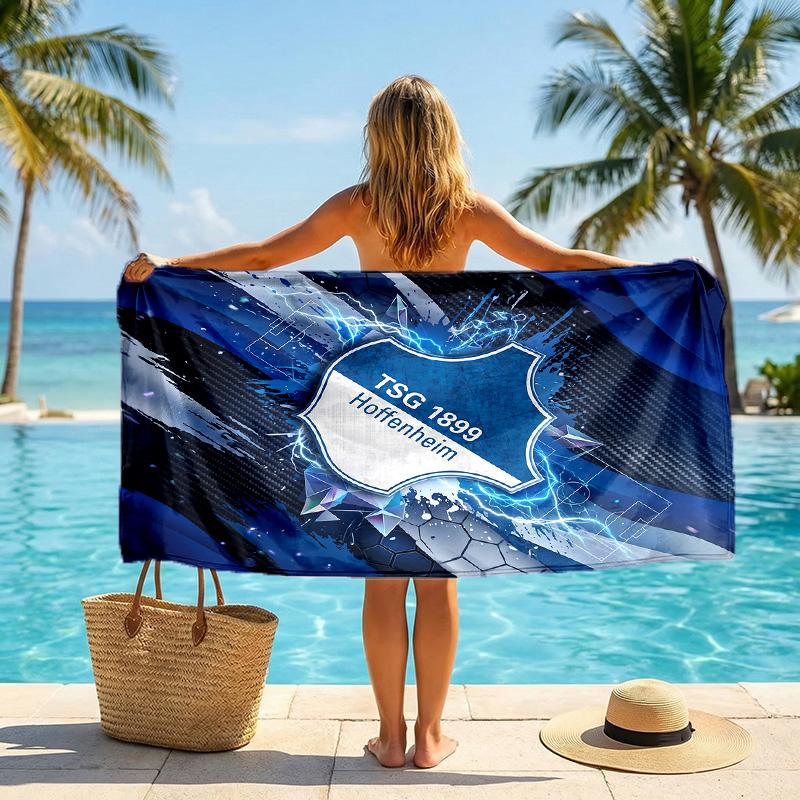 TSG Hoffenheim FC print Quick Dry Beach Towel Microfiber Absorbent Portable Travel Swimming Towel