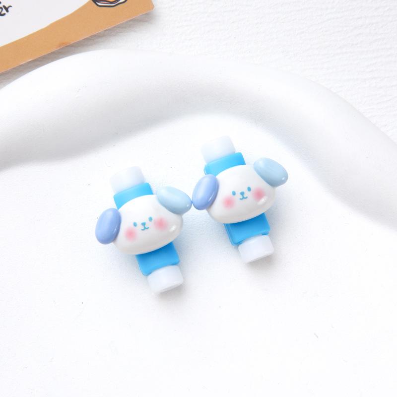 2 шт., защита для смотки кабеля зарядного устройства, белый медведь, мультяшная заставка, защитный чехол для линии передачи данных, чехол для шнура наушников, чехол, органайзер для проводов