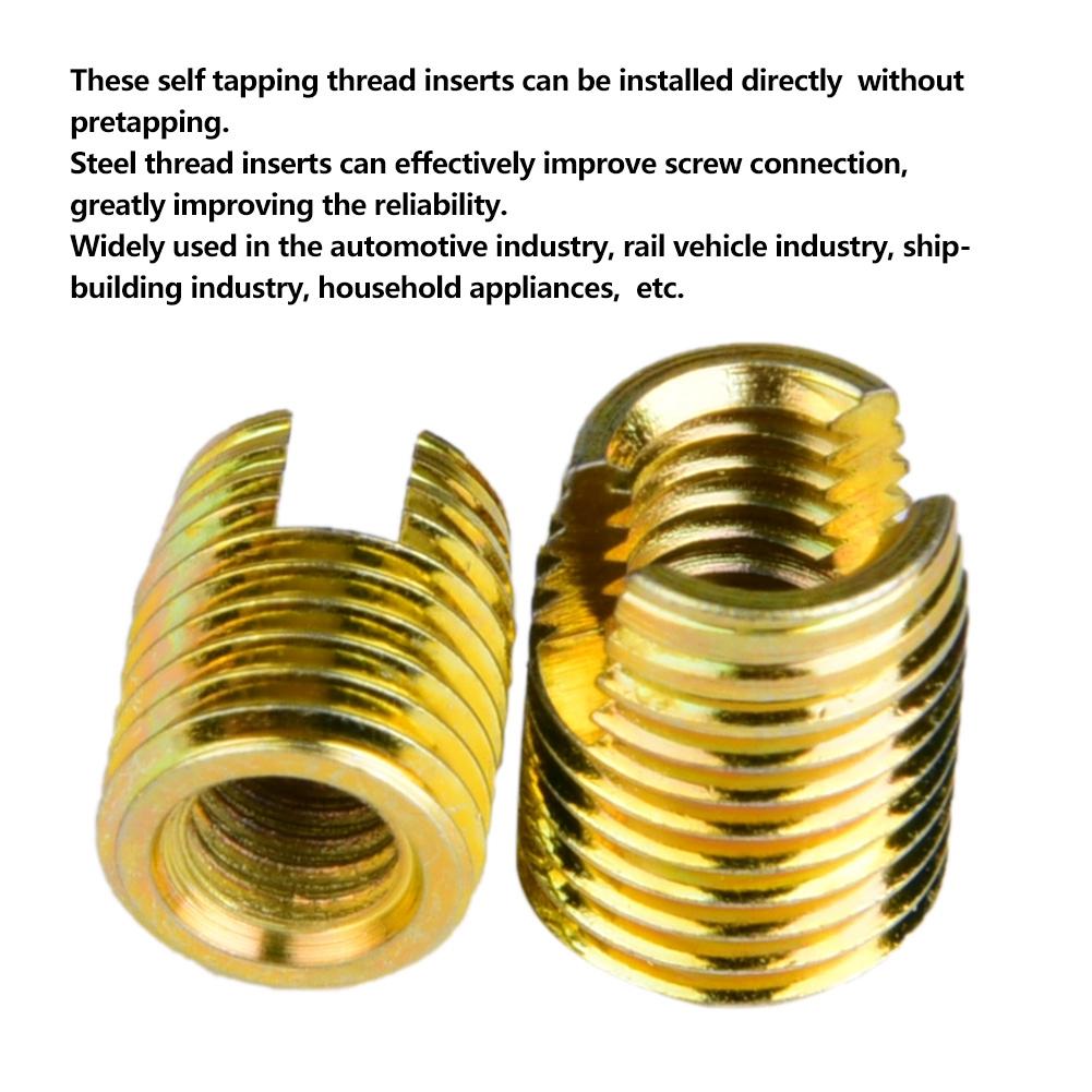60 шт. 302 Тип углеродистой стали Саморезы Резьбовые Вставки Аксессуары