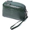 Women's Compact Bag with Two Compartments Made of Genuine Leather VINTAGE Bag 22802 Green
