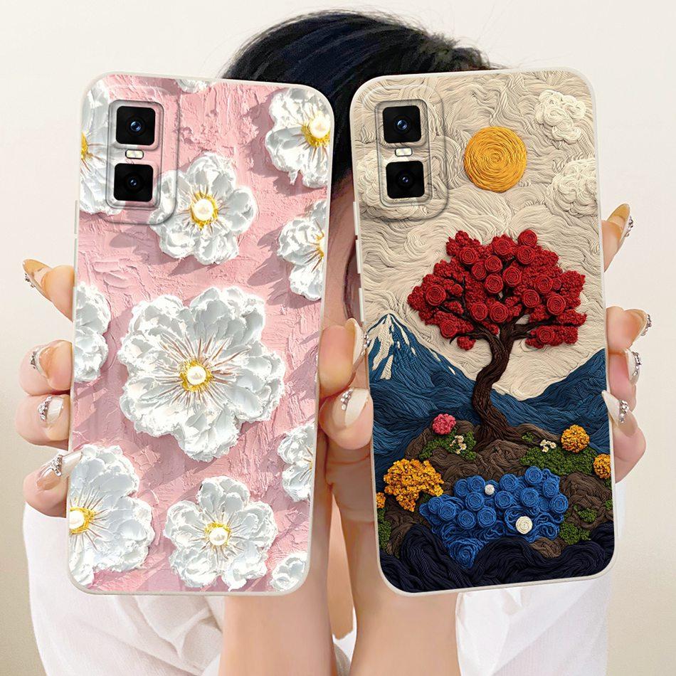 For Infinix GT 30 Pro X6873 Cute Cat Flower Cartoon Phone Case For Infinix GT30 Pro 5G Shockproof Soft Silicone Covers Bumpers