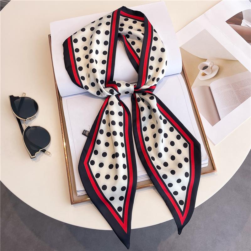 Luxury Brand Horse Printed Scarf Elegant Slender Thin Silky Scarf Women's Casual Decorative Neck Scarf