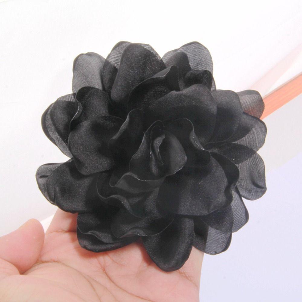 Handmade Lapel Pin Accessories Fabric Artificial Flowers DIY Sewing Patches  for Headbands Headwear