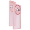 Silicone case for Xiaomi Redmi A3, with camera protection, transparent/pink