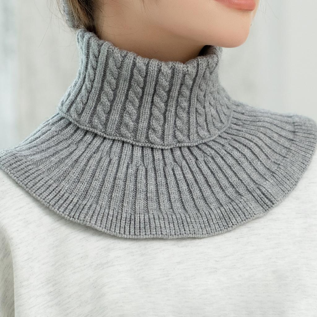 Detachable Knitted Fake Collar Windproof Neck Warmer Fashion Turtleneck