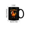 Кружка в стиле курицы Керамическая чашка для горячего кофе F-Caw-F Кружка с рисунком курицы Керамическая кружка для кофе в деревенском стиле Животная чашка для чая
