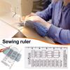 Быстрая линейка-измеритель Без необходимости подсчета Измеритель стежков Прозрачный инструмент для измерения стежков с дюймовой шкалой сеткой для шитья вязания крючком