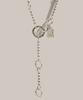 Jnui Wave Circle Necklace Silver 48Cm