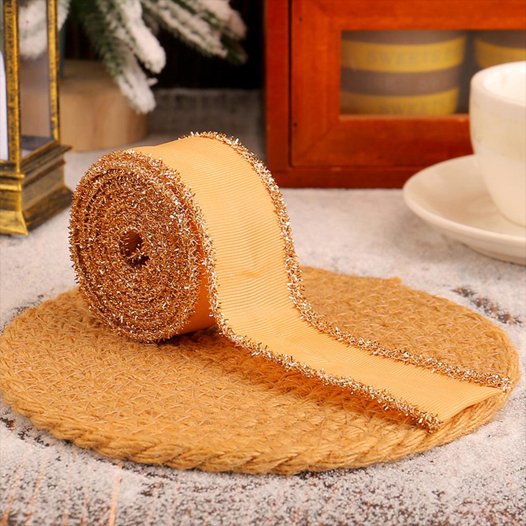 Рождественская полиэстеровая лента для гирлянды Материал для самостоятельной окантовки лентой подарочной упаковки Лента для украшения бантом