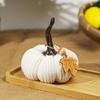 Mini Knit Pumpkins Desktop Ornaments Autumn Fabric Artificial Pumpkin Crafts for Fall Thanksgiving Harvest Festival Halloween Home Decor