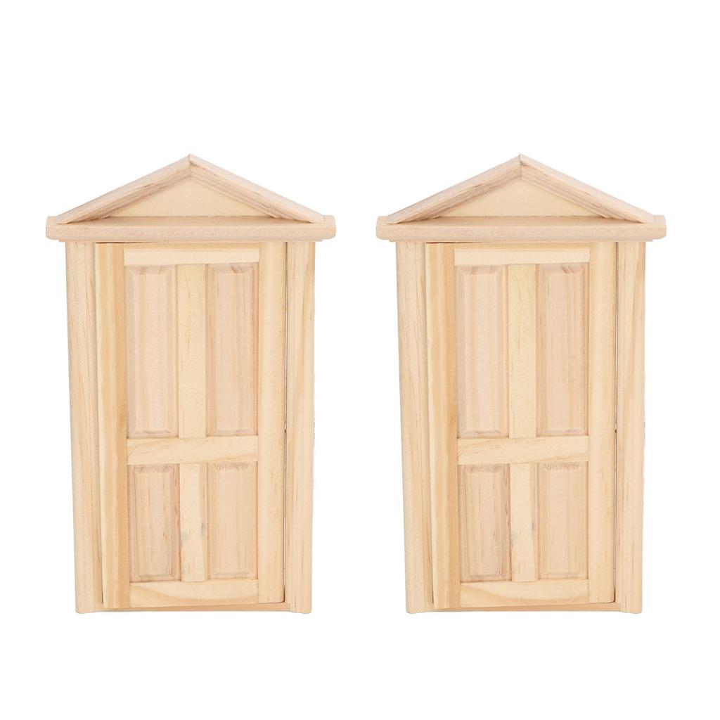 2 шт. Миниатюрная дверь для кукольного домика 1:12 Масштаб 1: 16 масштабная мебель DIY кукольный домик мини деревянная дверь для