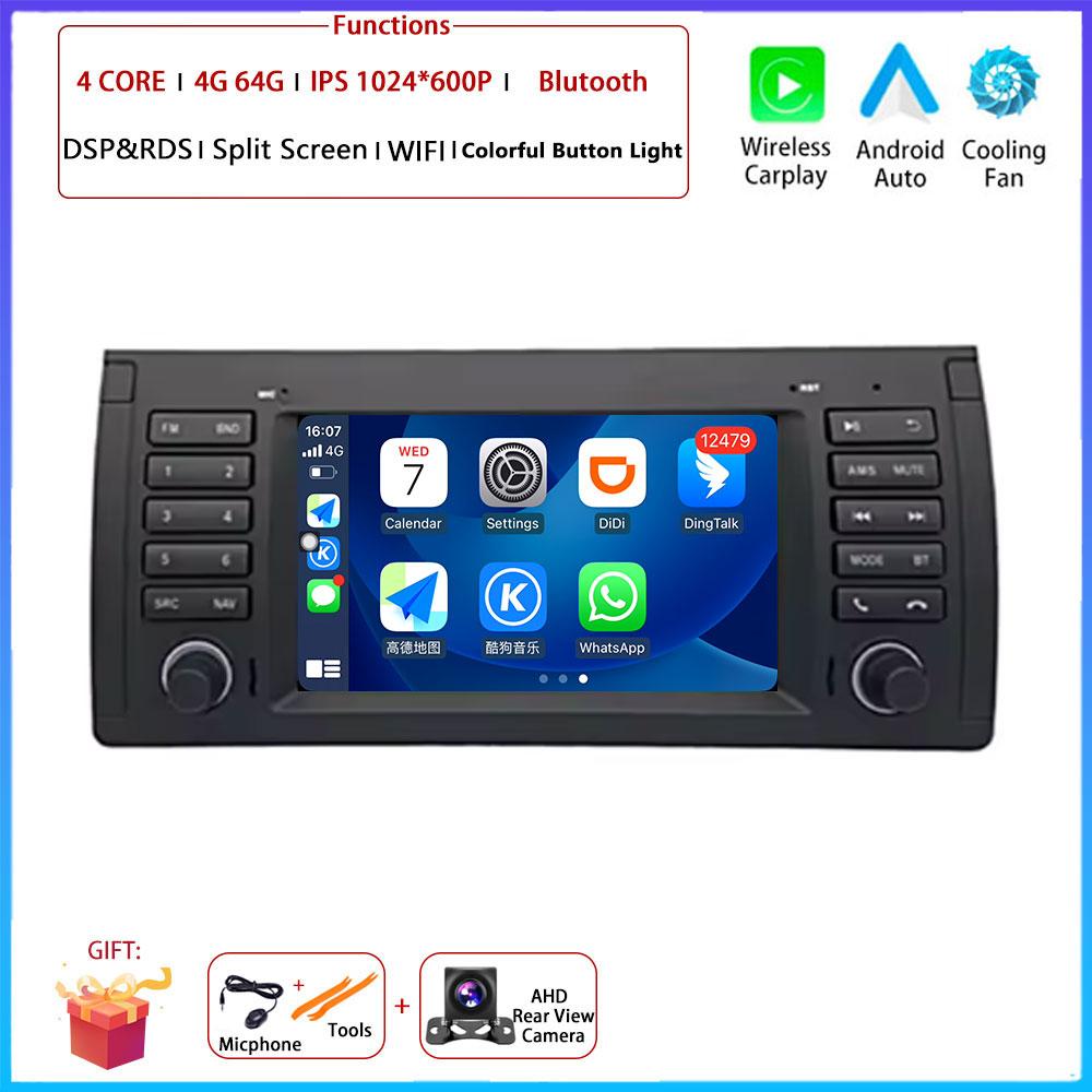 7" 4G для BMW X5 E53 E39 Car Carplay Auto Android OS Радио Навигация GPS Мультимедиа Видео Плеер BT 5.0 WIFI DSP