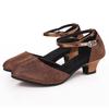Туфли для латинских танцев для джазовых бальных танцев, женские сандалии на высоком каблуке в полоску для танцев