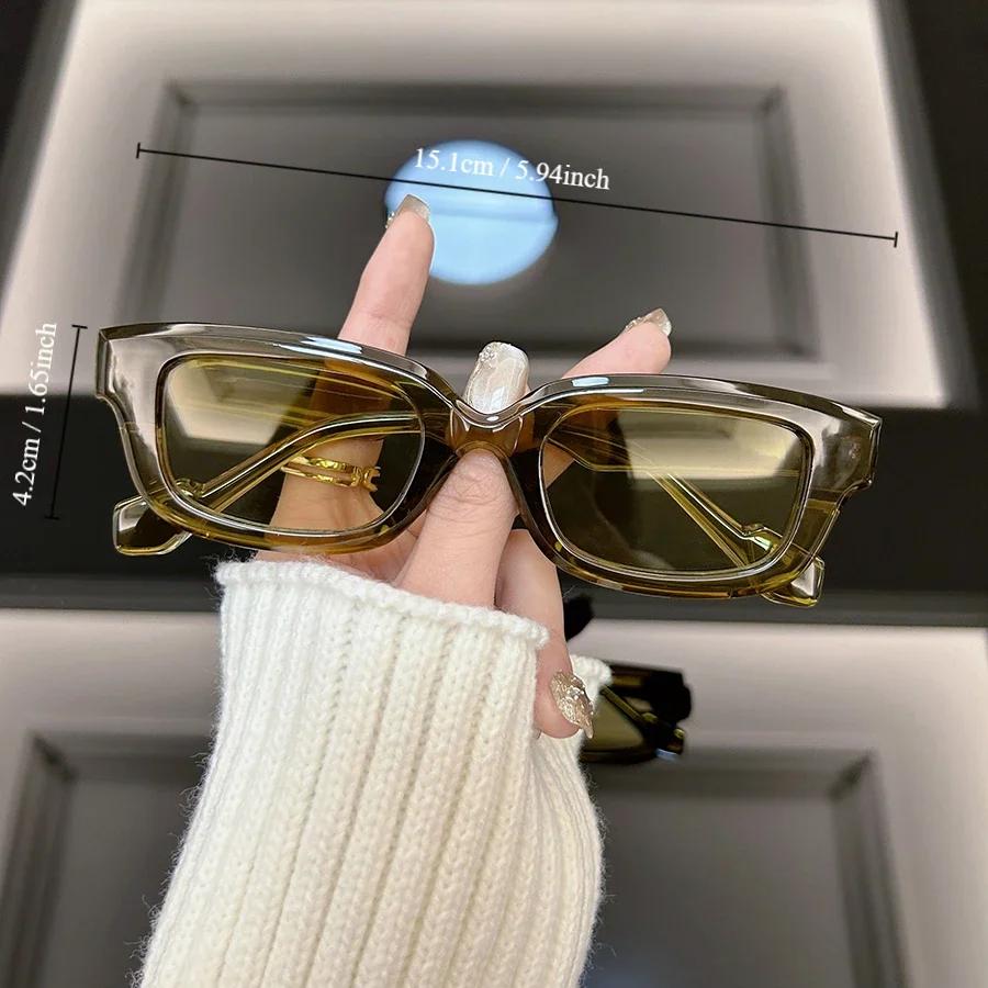 Квадратные Модные Солнцезащитные Очки Женские Мужские Дизайнерские Брендовые Винтажные Прямоугольная Оправа Солнцезащитные Очки Женские Мужские Зеркальные
