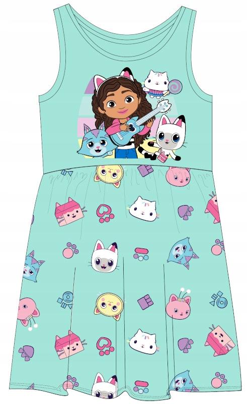 GABI GABBY CAT HOUSE COTTON SUMMER DRESS SLEEVELESS mint 98 D081o