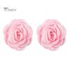 1 пара сережек-гвоздиков с розами, элегантный дизайн с цветком камелии, однотонные женские летние элегантные серьги, удобные антиаллергенные украшения для вечеринок