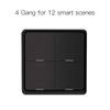 MOES 4 Gang Tuya ZigBee Wireless 12 Переключатель сцен Кнопочный контроллер Сценарий автоматизации с питанием от аккумулятора для устройств Tuya