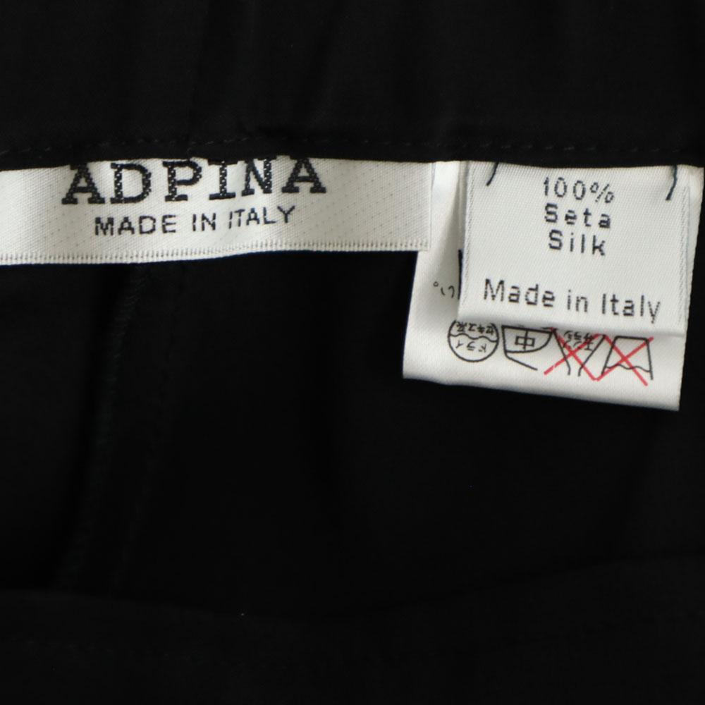 ADPINA Неношеные брюки из итальянского шелка 46 черные С биркой Эластичная талия Женские Б/у