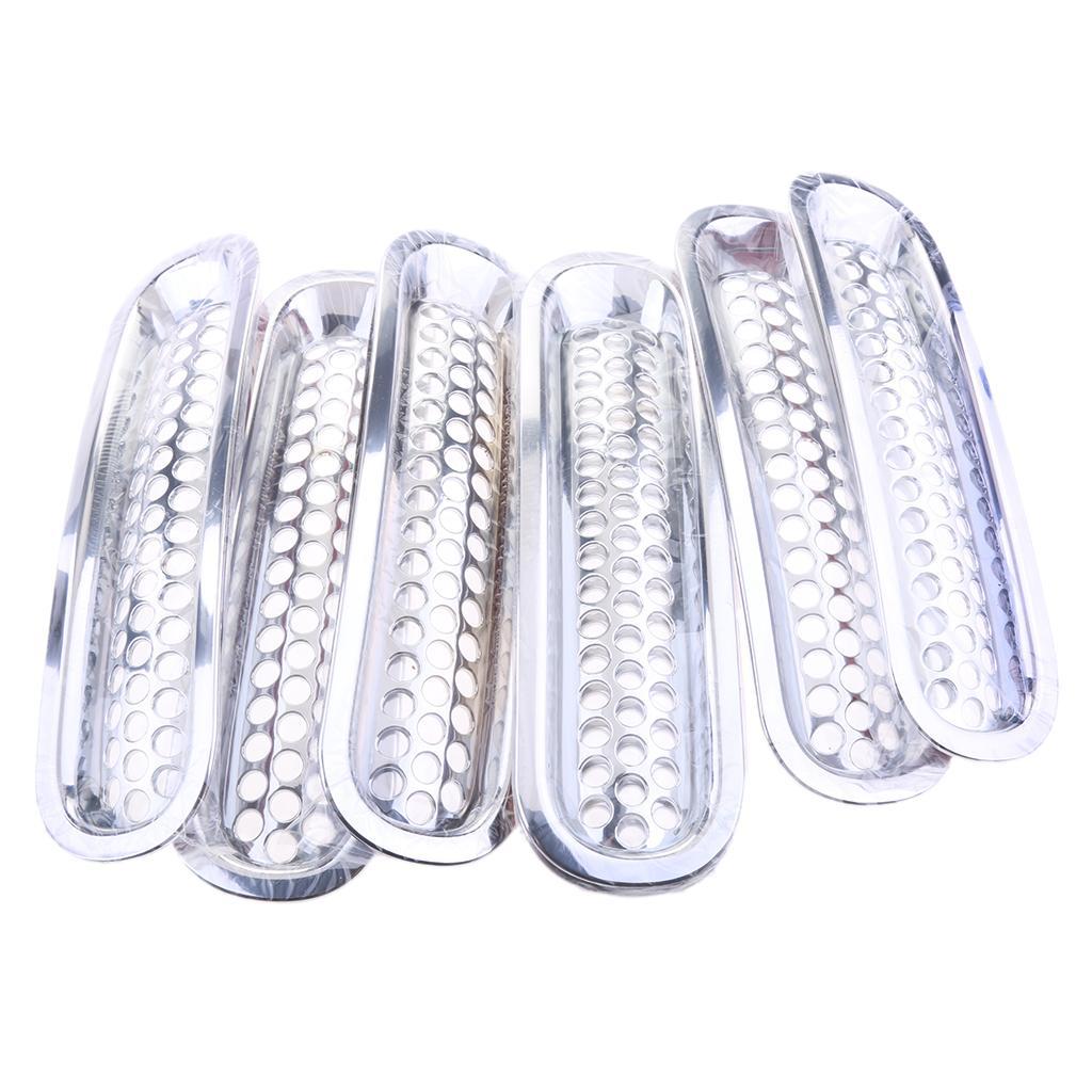 ABS Plastic Car Front Chrome Grille Mesh Insert Upgrade for Jeep Wrangler JK 2007-2016 Vehicle Parts