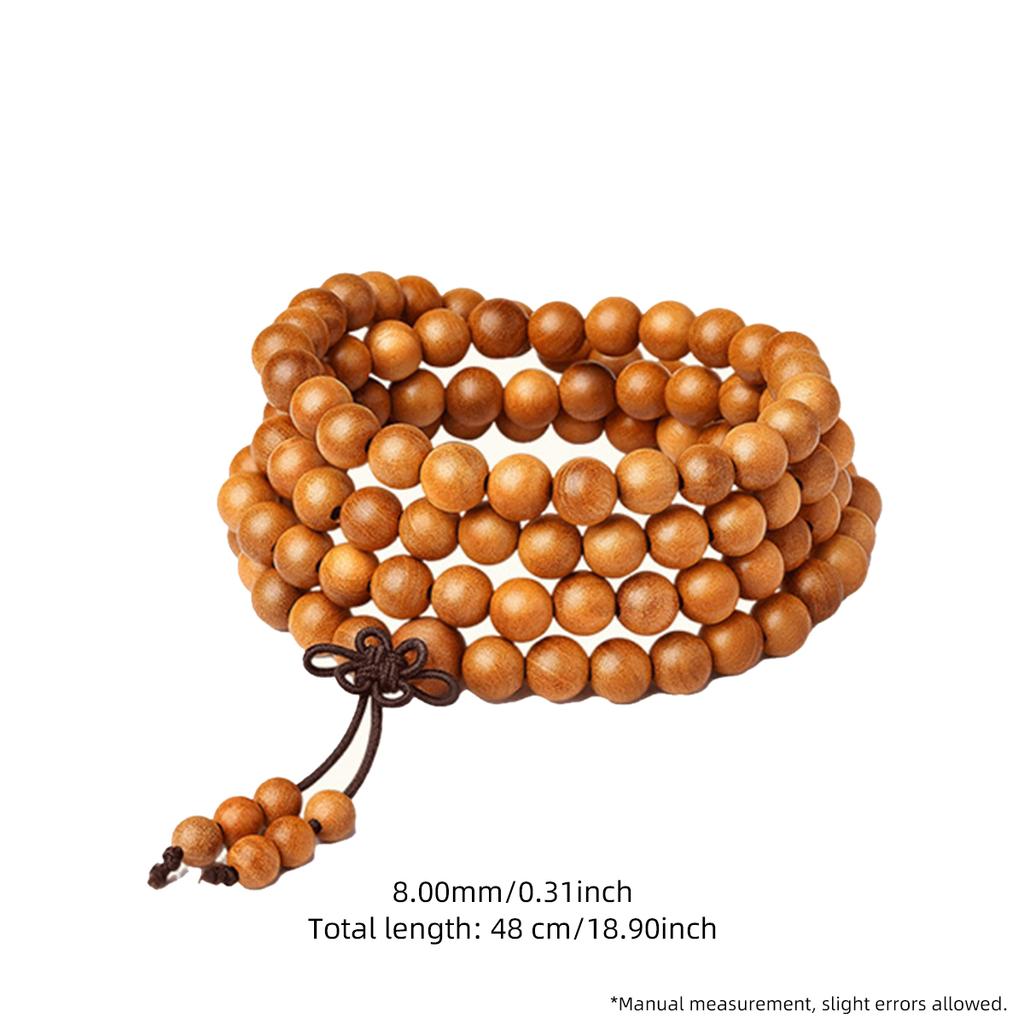 Mount Putuo Wild Peach Wood Prayer Beads, Car Accessories Auto Hanging Charm, Multi-Wrap Bracelet