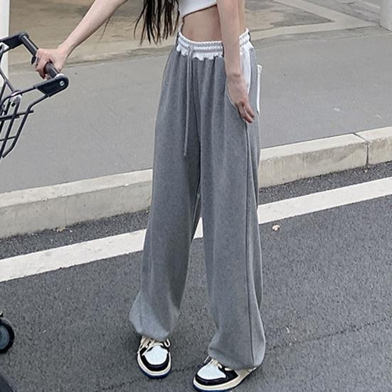 Карманы на шнурке, эластичная талия, широкие штанины, глубокая промежность, высокая талия, мягкая свободная повязка на щиколотке, женские осенне-весенние виды спорта