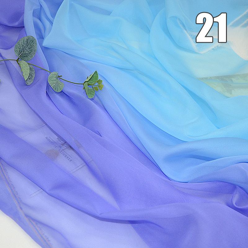 1/2/3M Ткань Шифон с Градиентом Органза Тюль Для DIY Платья Ханьфу Сценического Костюма Свадебной Вечеринки Декор Швейные Поделки