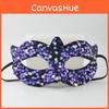 Sparkling Small Pvc Mask With Handcraft Elements For Halloween Cosplay Parties