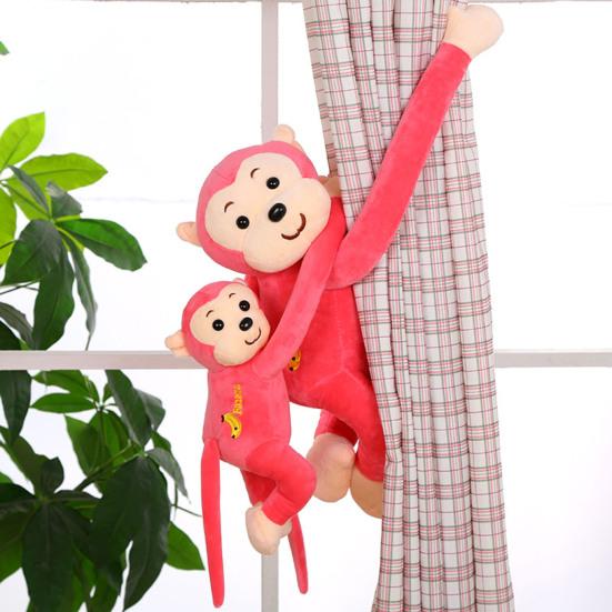 Обезьянка плюшевая игрушка подвесная кукла обезьяна мягкая игрушка с пряжкой-кольцом длиннорукая обезьяна украшение для дома оконная обезьяна подвеска игрушка подарок для малыша