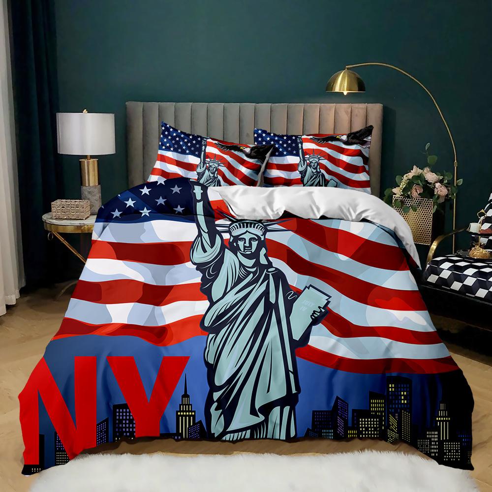 Retro Architectural Duvet Cover Woman In Red Dress Violin Eiffel Tower Double Queen King Polyester