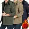 Winter Casual Cotton-padded Men's Hooded Velvet Thick Thermal Cotton-padded Jacket Large Size Removable Hat Cotton-padded Jacket