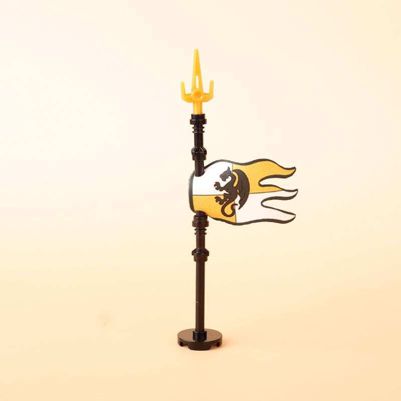 Средневековые военные флаги, серия «Военный замок», рыцарь, солдат, воин, аксессуары, строительные блоки, Древний Священный Рим, кирпичики, игрушки, подарки.