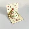 Handmade Pop-Up Greeting Card Folding Birthday Cake Card Creative Gift Card  Baby Shower