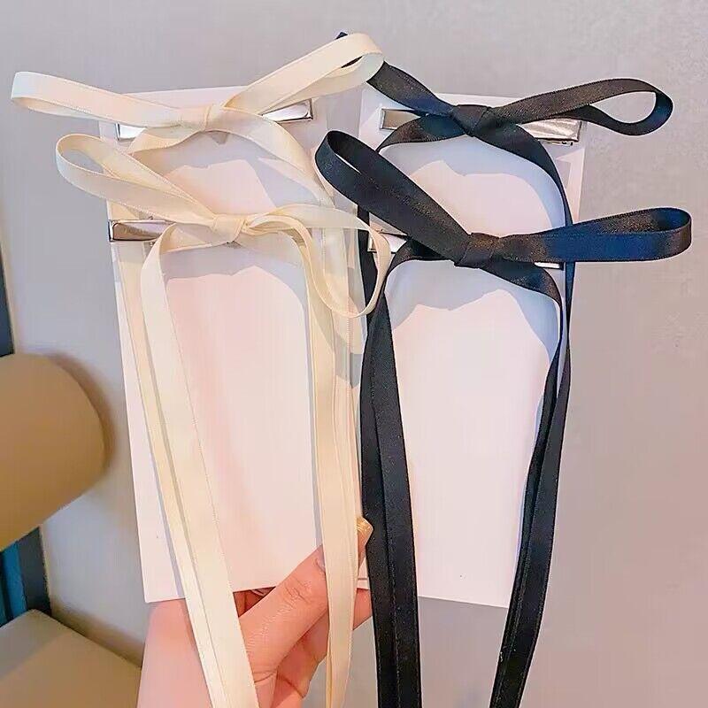 Korean Colorful Hair Bow Barrettes Trendy Ribbon Hair Clips Bowknot Hairpins Side Clips Headband for Girl Women Hair Accessories