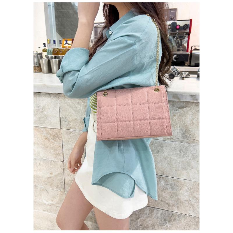 Lychee Plaid Pillow Bag Shoulder Bag for Women