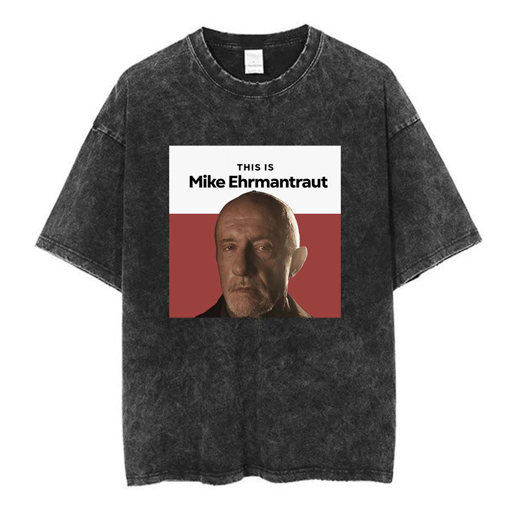 Unisex Los Pollos Hermanos Tshirt YK Breaking Bad Print Black Washed Oversized Short Sleeve Streetwear Tops
