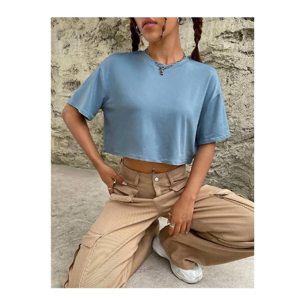 Colorful Oversize Crop T-shirt