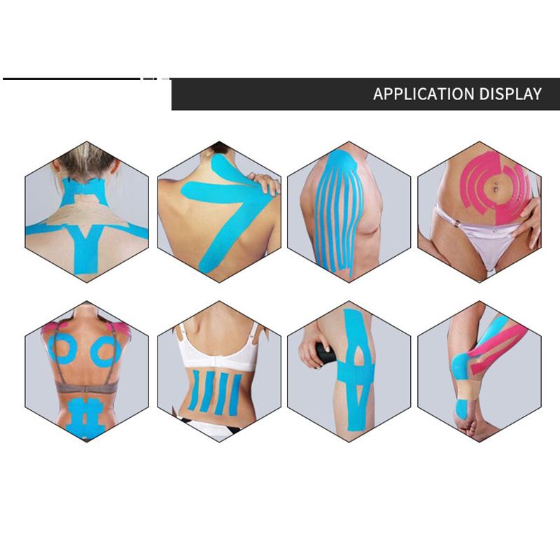 Эластичная кинезио тейп лента Спортивная тейпирующая лента Для зала Теннис Фитнес Бег Бандаж Для колена Облегчение боли в колене Наколенники Уход