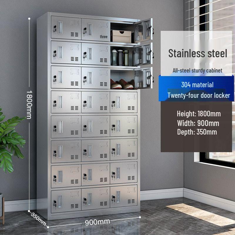 Thickened 304 Stainless Steel Multi-Door Wardrobe and Shoe Cabinet