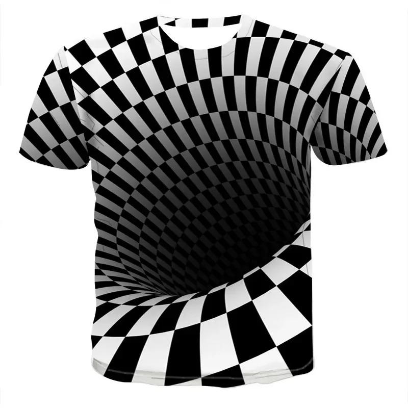 Мужская повседневная футболка Pink Floyd с объемным геометрическим графическим принтом.