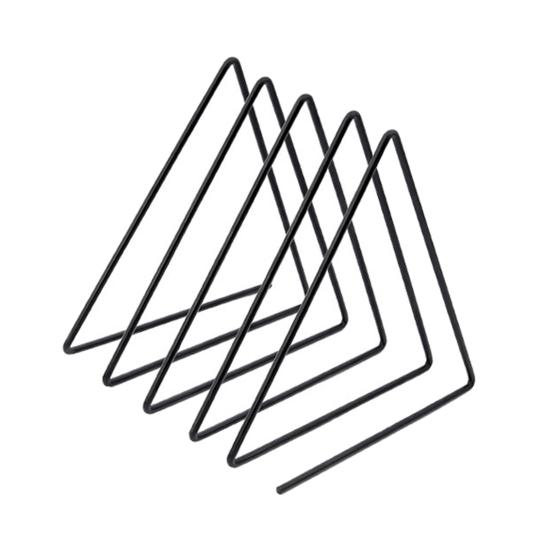 Storage Rack Multi-purpose Tidy Keeping Solid Color Triangle Shape Book Storage Shelf for Desktop