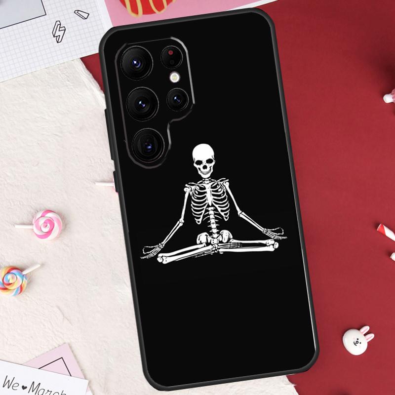 Арт-кейс "Скелет" для Samsung Galaxy S26 Ultra S23 S22 S21 S20 S24 S25 Ultra S10 Plus S25 FE Защитный чехол