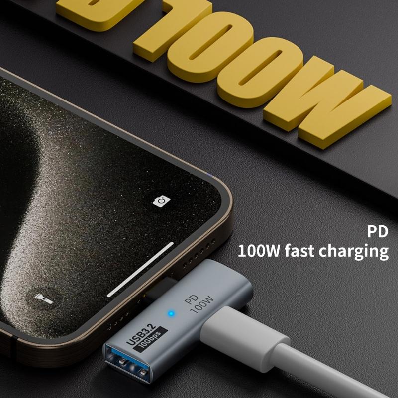 Высокоскоростной USB3.0 адаптер-хаб Type C с PD 100 Вт Power Delivery 10 Гбит/с USB-адаптер Корпус из алюминиевого сплава