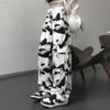 Cargo Pants Tie Dye Harajuku Streetwear Wide Leg Women High Waisted Trousers Punk Oversize Aesthetic Korean Fashion Y2k Clothes
