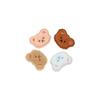 5pcs Bear Head Embroideried Badges Self-adhesive Clothes Sticker  Phone Case