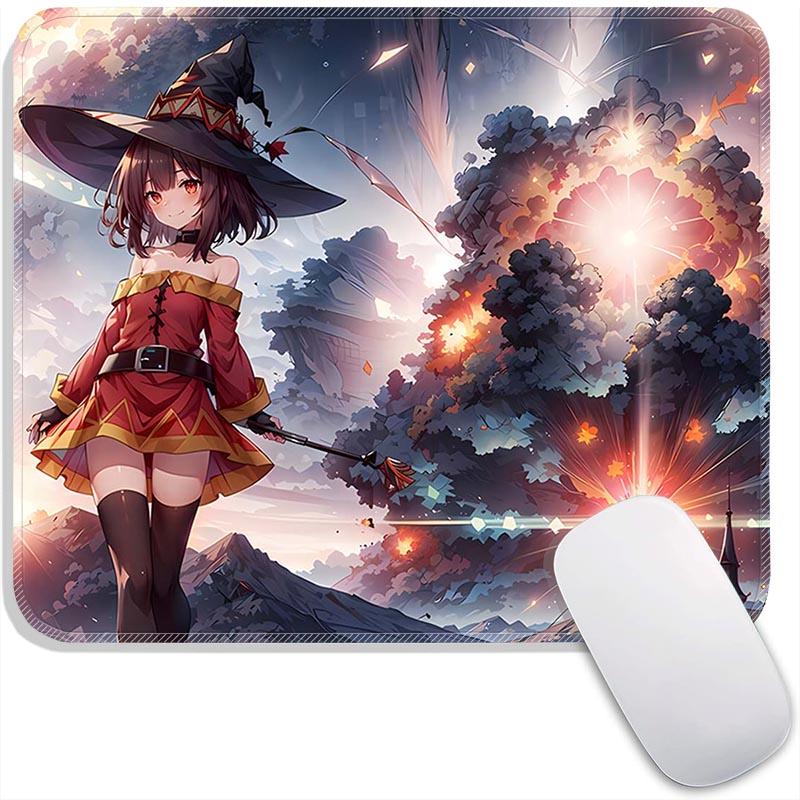 Kono Suba Стандартный Игровой Коврик для Мыши Маленький Коврик для Игровой Мыши Аксессуары для Геймеров Дорожные Коврики для Мыши ПК Нескользящий Офисный Коврик для Мыши