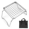 Mini Stainless Steel Grill Folding Stove Stand Barbecue Grill Camping Pot Holder BBQ Net Ultralight