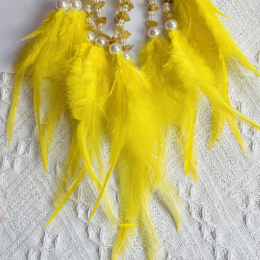 Подвеска-перо для зеркала заднего вида автомобиля, Подвеска-талисман, Подвеска для подвешивания на зеркало, Новый мини-ловец снов для автомобиля