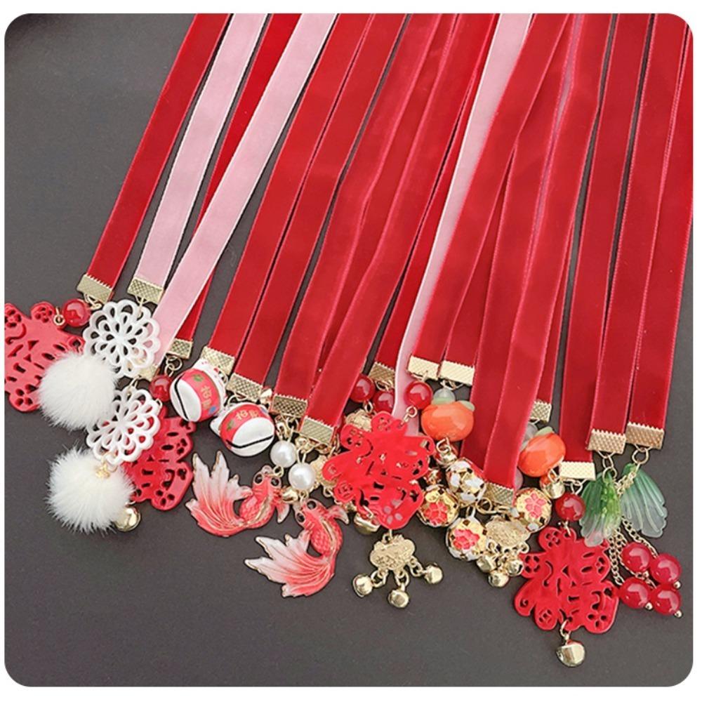 Китайский стиль плетеные волосы веревка головной убор ханьфу девушка DIY конский хвост милый новогоднее украшение для волос