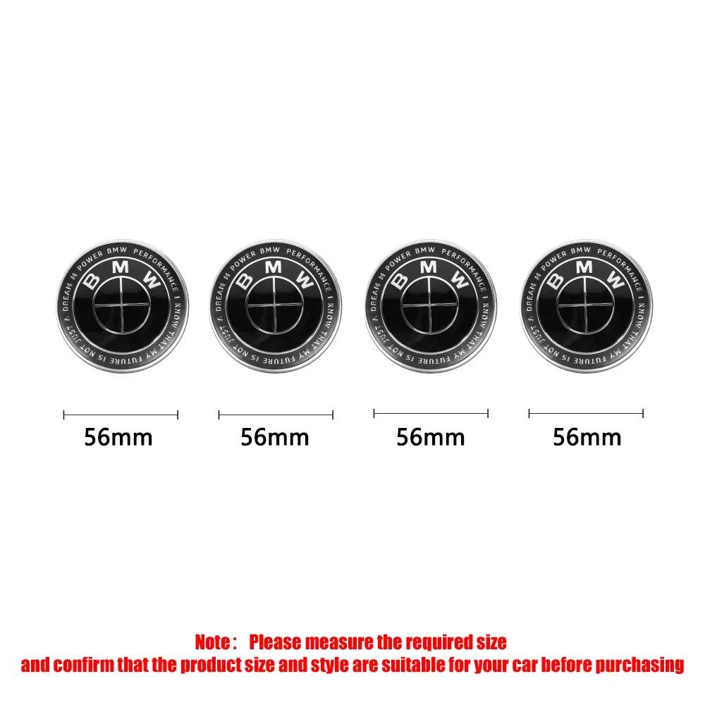 for BMW 1 3 5 7 Series M M3 M5 M6 F01 F20 Valve 56/68mm Auto Hub Caps Car Wheel Center Cover Hubcaps Decoration Accessories CA0
